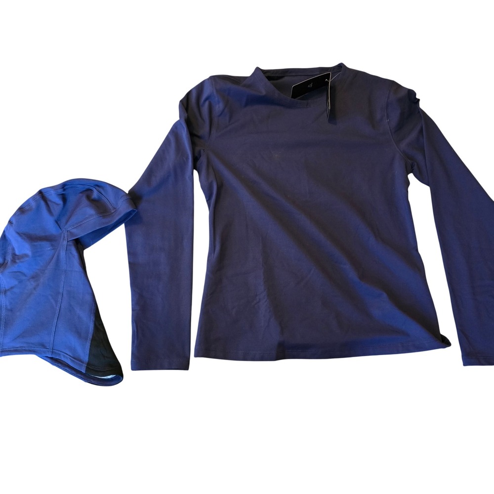 Baleaf removable hooded water beach long sleeve shirt blue black mask medium